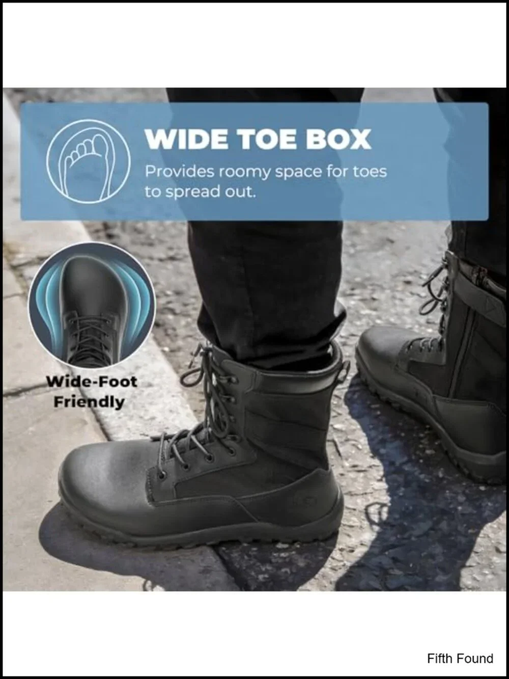 Wide Toe Box Zero Drop Tactical Boots Leather Oxford Fabric Side Zipper Combat